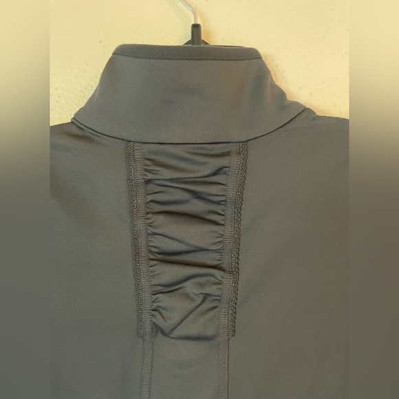 ATHLETA Women's Athletic Jacket Lightweight Pullover Sweater Quarter Zip Gray - Picture 4 of 5